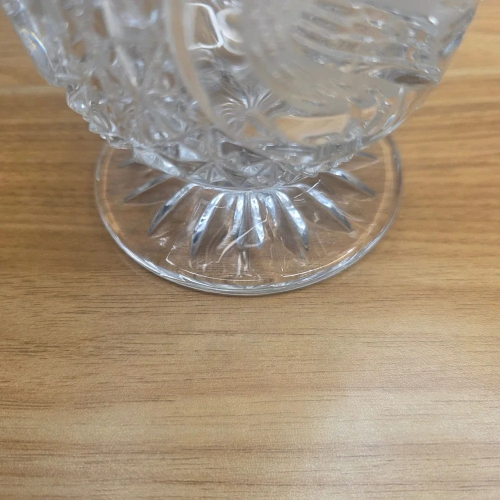 Vintage Hofbauer The Byrdes Collection Lead Cut Crystal Milk Pitcher Germany 6